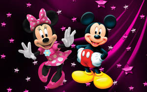 Animated Cartoon Mickey And Minnie Mouse Wallpaper