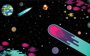Animated Cartoon Space Wallpaper