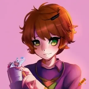 Animated Character Holding Cupwith Toys Wallpaper