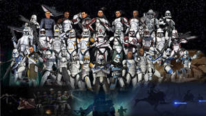 Animated Clone Troopers Characters Wallpaper