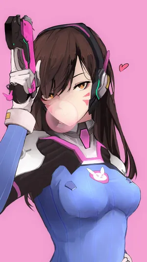 DVa Wallpaper 4K, Kawaii, Overwatch