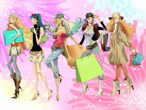 Animated Fashion Girls Wallpaper