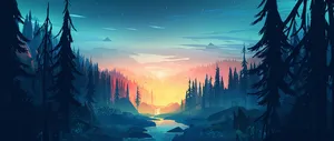 Animated Forest Park Wallpaper