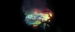 Animated Hermit And Child Wallpaper