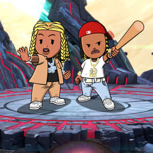 Animated_ Rap_ Duo_ Adventure Wallpaper