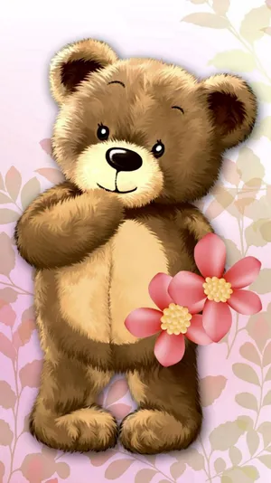 Cute teddy bear for 2024 wallpaper