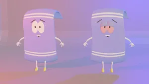 Animated Towel Characters Wallpaper