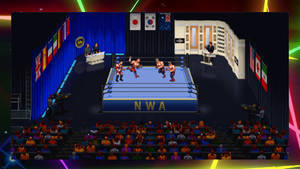 Animated Wrestling Exhibition Wallpaper