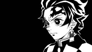 Anime Art Black And White Demon Slayer Tanjiro Wallpaper