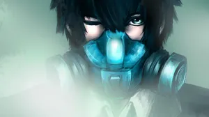 Anime Boy With Gas Mask Wallpaper
