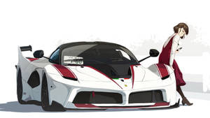 Anime Car Ferrari Fxxk Wallpaper
