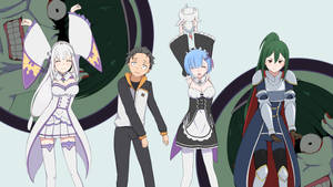 Anime Characters Of Re Zero Wallpaper