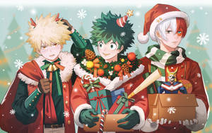 Anime Christmas My Hero Academia Boys Wallpaper