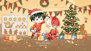 Anime Christmas Todoroki And Midoriya Wallpaper