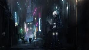Anime Dark City Wallpaper