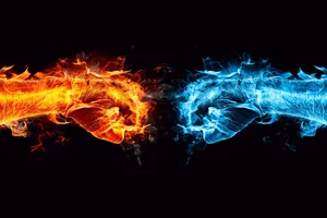 Anime Fists On Fire Wallpaper