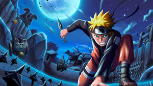 Anime Gaming Naruto Landing Pose Wallpaper