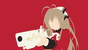 Anime Girl Gun Minimalist Anime Wallpaper