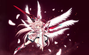 Anime Girl With Wings Wallpaper