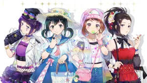 Anime Girls Fashion Styles Wallpaper