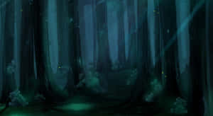 Anime Gloomy Forest Wallpaper