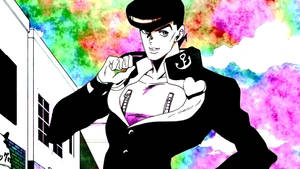 Anime Josuke Stands Handsomely Wallpaper