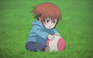 Anime Kid With Ball Wallpaper