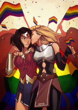 Anime Lesbian Superheroes Wallpaper
