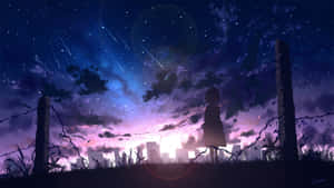 Anime Night Scenery Lonely Wallpaper
