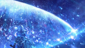 Anime Night Scenery Meteors Wallpaper
