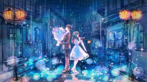 Anime Rain Couple Wallpaper