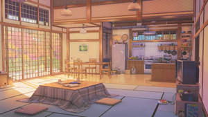 Anime Room At Daytime Wallpaper