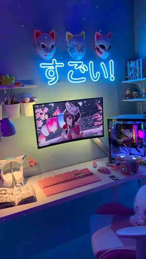 Anime Room Of Gamer Wallpaper