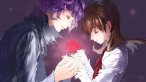 Anime Sad Couple Rose Wallpaper