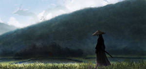 Anime Samurai Field Wallpaper