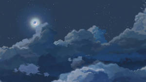 Anime Scenery Moon Wallpaper