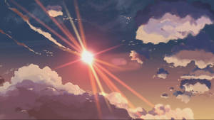 Anime Scenery Sky Glare Wallpaper