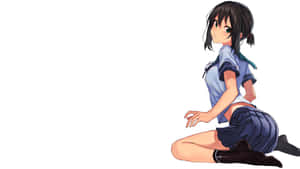 Anime School Girl Cute Sexy Wallpaper