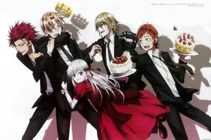 Anime Series K Red Clan Carrying Cakes Wallpaper