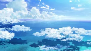 Anime Sky And Ocean Wallpaper