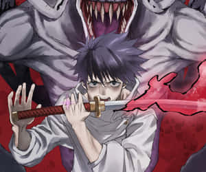 Anime Sword Fighterand Monster Wallpaper