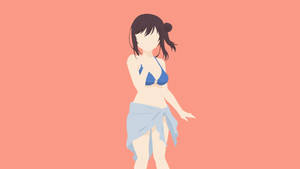 Anime Woman Bikini Vector Art Wallpaper