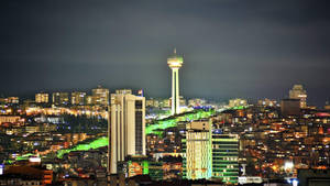 Ankara City Night View Wallpaper