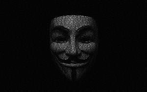 Anonymous Mask Cool Black Background Wallpaper