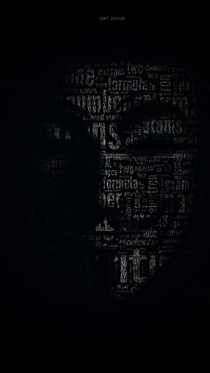 Anonymous Silhouette Letter Face Hacking Android Wallpaper