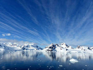Antarctica Mirror Surfaced Water Wallpaper