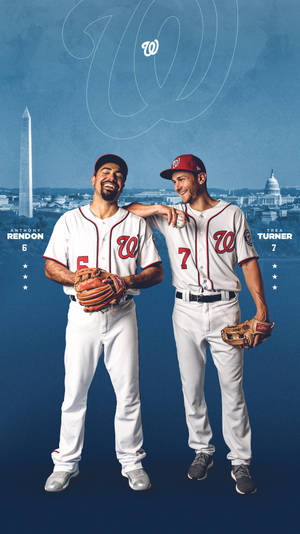 Anthony Rendon And Trea Turner Graphic Wallpaper
