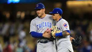 Anthony Rizzo Player Hugging Wallpaper