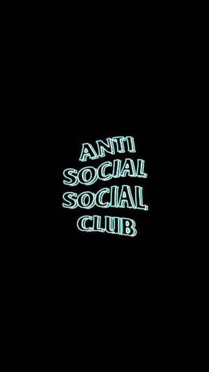 Anti Social Social Club Logo With Contrasting Black And White Colors Wallpaper