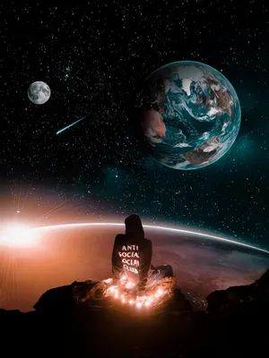 Anti Social Social Club Outer Space Wallpaper
